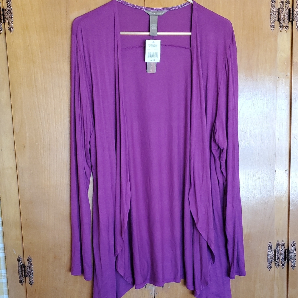 Bit & Bridle Open Front Cardigan Size L NWT - Picture 1 of 5